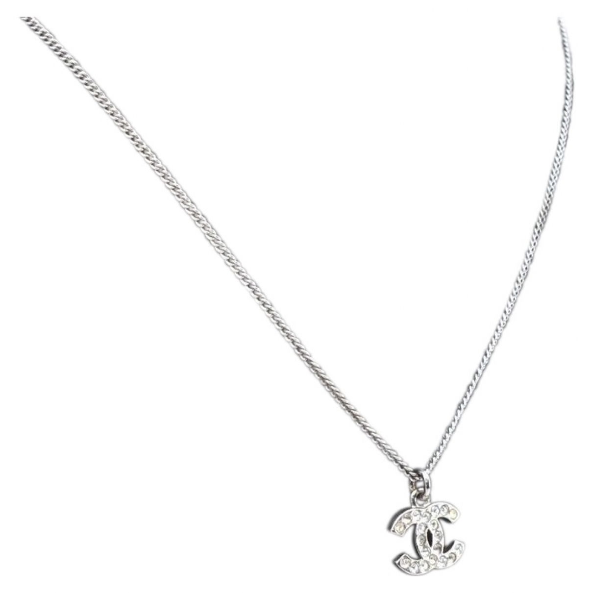 Cc necklace Chanel Silver in Metal 